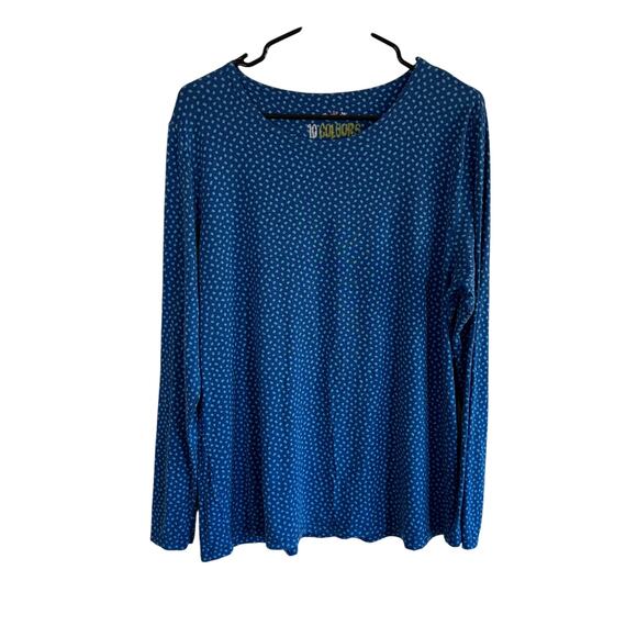Gudrun Sjöden Tops - Gudrun Sjoden XL Blue Dot Print Long Sleeve 10 Colours Shirt Top